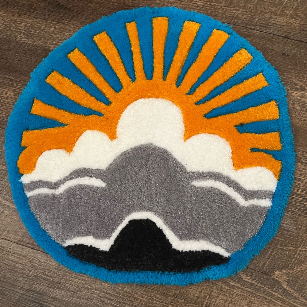 Sunrise Mountain Round Rug